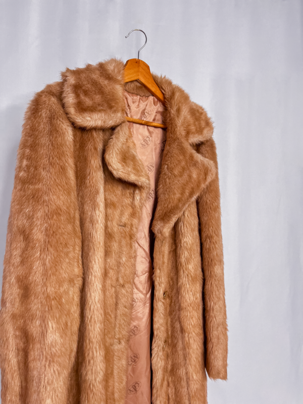 MANTEAU EFFET FOURRURE MARRON – Image 3